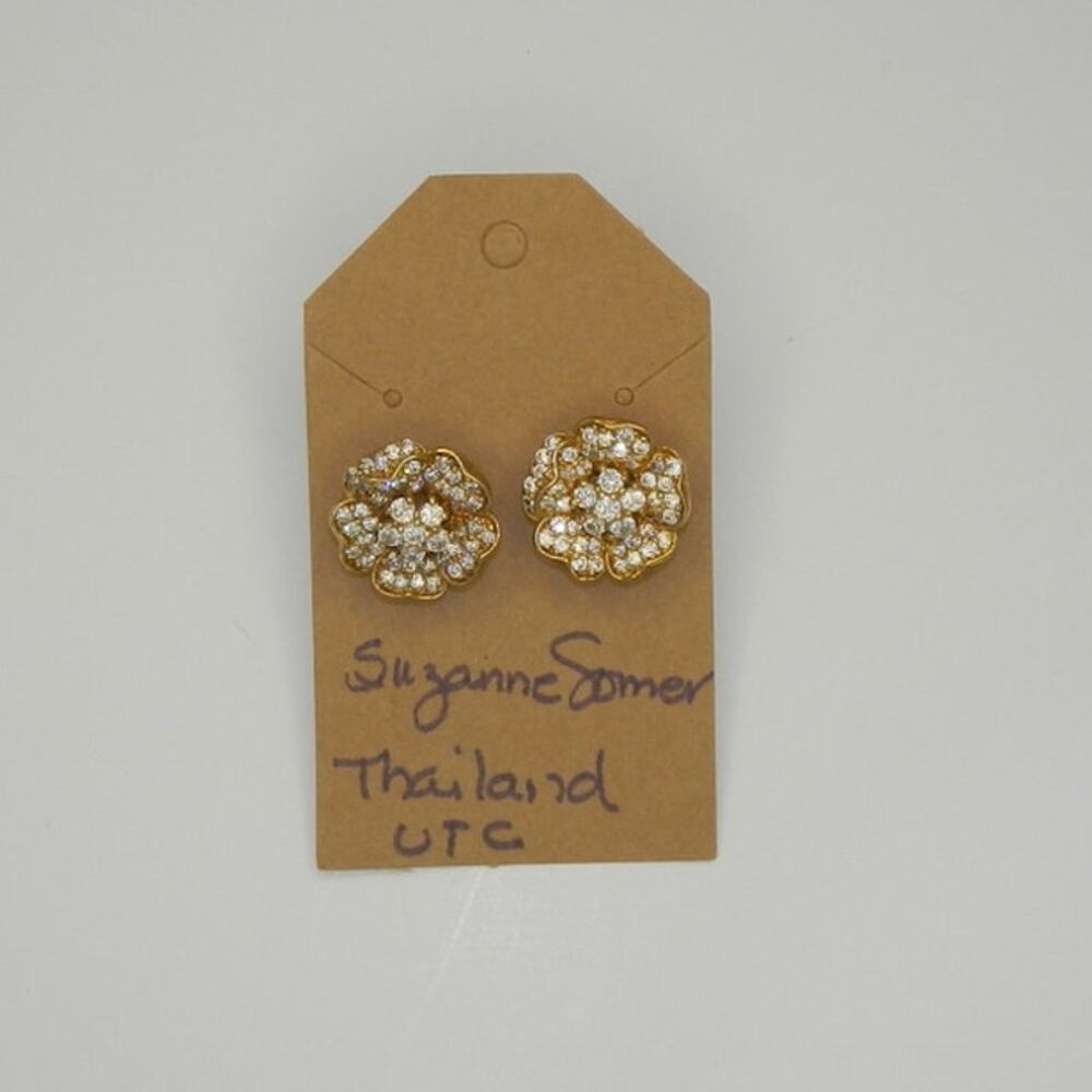 Suzanne Somers Gold Vermeil On Sterling Flower Earrings